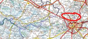 carte des environs de Niort
